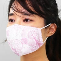 幾何学柄マスク