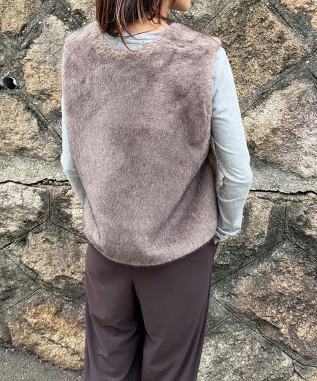 minimal fur vest