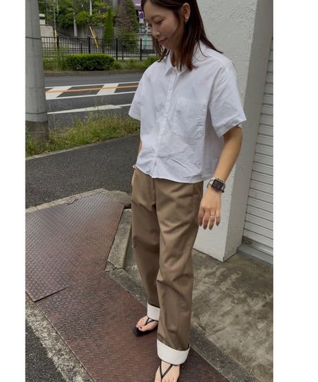cuffed tapered pants