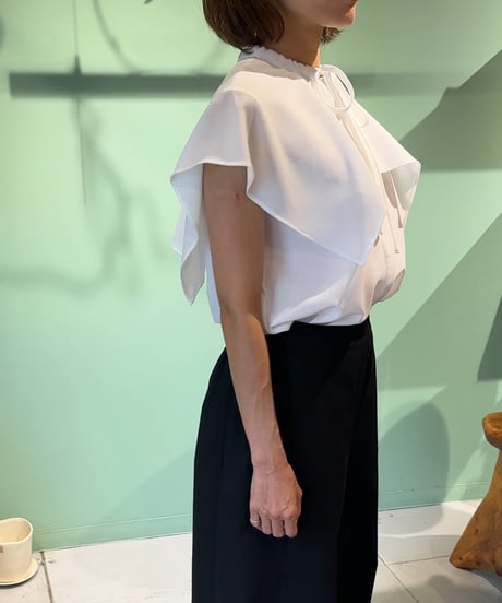 big collar nosleeve blouse