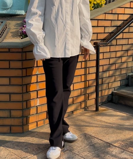 jersey semi flare pants