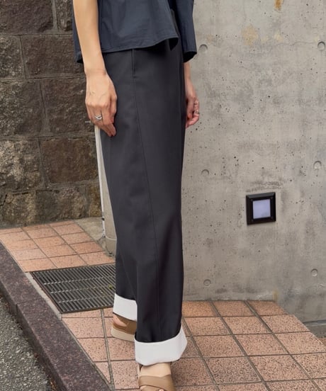 cuffed tapered pants