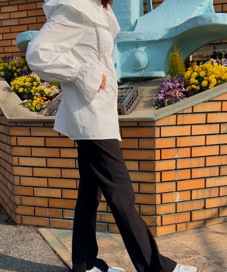 jersey semi flare pants