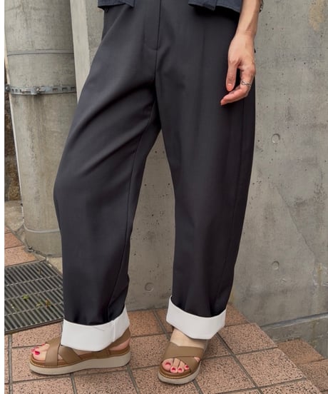 cuffed tapered pants