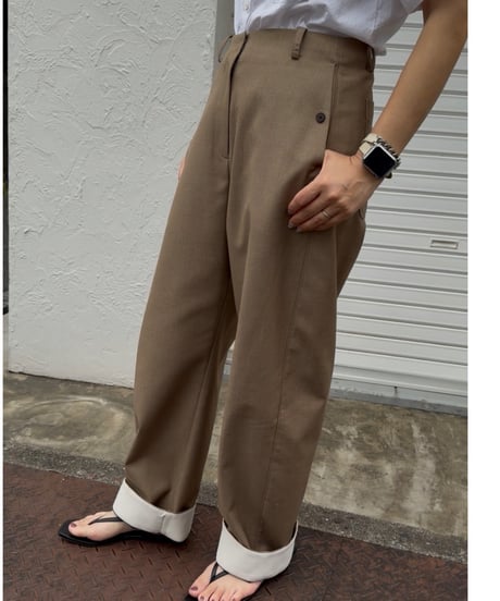 cuffed tapered pants