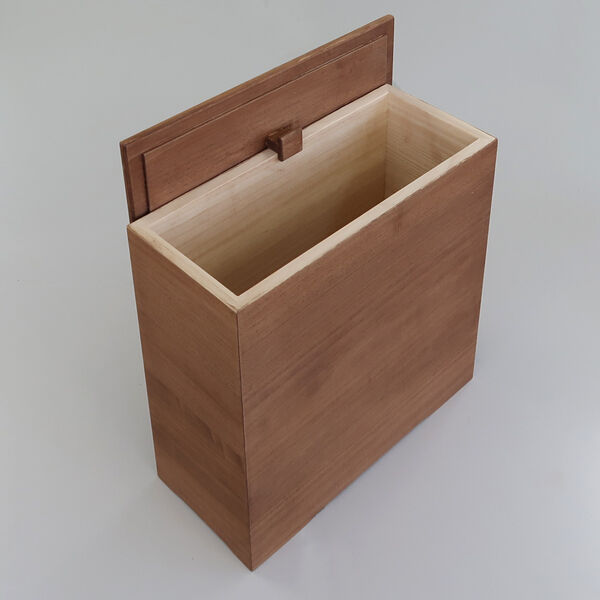 10キロ用スリムタイプ桐米びつ　木製　ケヤキ original