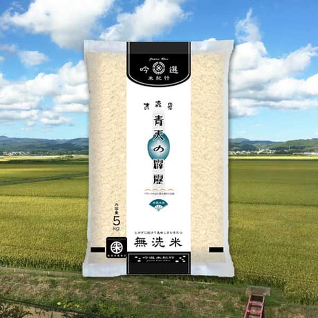 [青森米 令和5年産] 無洗米 青森県産 青天の霹靂 ピロータイプ平袋入 日本全国銘米シリーズ