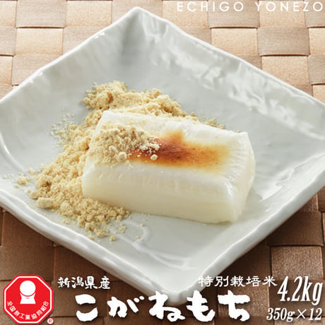 新潟県産こがねもち 特別栽培米 切り餅 ケース販売 4.2kg (350g✕12袋) 新潟産こがねもち100% たいまつ 新潟特選品シリーズ