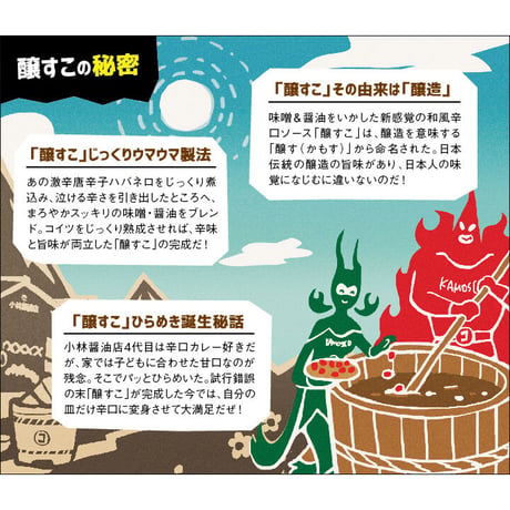 醸すこ KAMOSCO 十年熟成味噌×ハバネロ 60ml 和風ホットソース 小林醤油店 [和風辛口ソース] 新潟特選品シリーズ