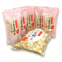 越後生糀甘酒セット 生糀300g×1 甘酒230g×5 あまさけ ノンアルコール 生糀100% 無添加 砂糖不使用 越後亀田郷 [村山健次商店] 新潟特選品シリーズ