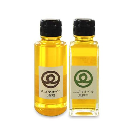 エゴマオイル ギフト2本セット 焙煎(100g×1本)  生搾り(100g×1本) 無農薬栽培  川上農園 [越後五泉] プレミアムオーガニック 新潟特選品シリーズ