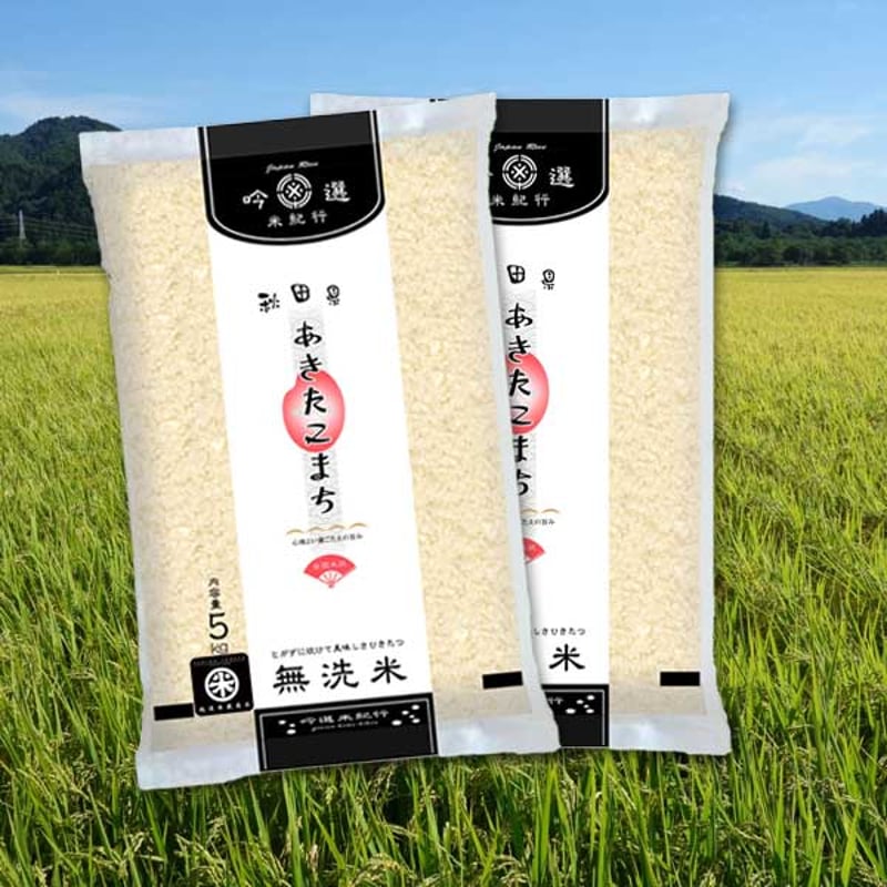 秋田米 令和5年産] 無洗米 秋田県産 あきたこまち 5kg ピロータイプ平
