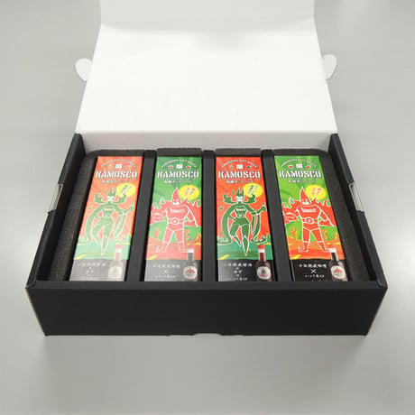 醸すこ ギフトセット 460ml×4本 KAMOSCO (十年熟成味噌✕一年熟成醤油×ゆず) 辛味ソース 小林醤油店 [和風辛口ソース] 新潟特選品シリーズ