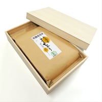 [新潟米 令和5年産] 新潟産 コシヒカリ 有機栽培米 JAS認証 桐箱仕立ギフト 5kg [越後東蒲原] レトロミシン袋 プレミアムオーガニック ギフト専用シリーズ