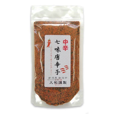 中辛 七味唐辛子 65g 新潟唐辛子工房 大祐 [ゆうパケット] [鬼殺し] 新潟特選品シリーズ