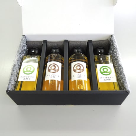 エゴマオイル ギフト4本セット 400g (100g×4本) 無農薬栽培 焙煎×2 生搾×2  川上農園 [越後五泉] プレミアムオーガニック 新潟特選品シリーズ