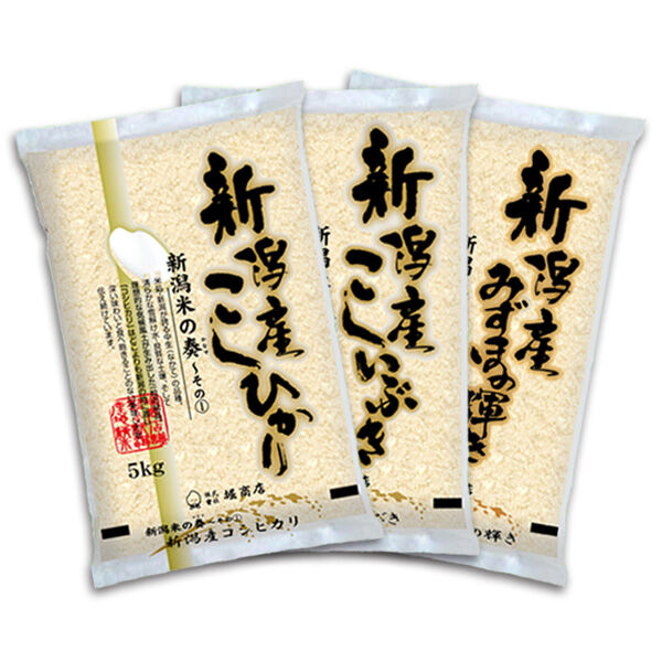 食べ比べセット 新潟三重奏 15kg (5kg×3) [コシヒカリ こし