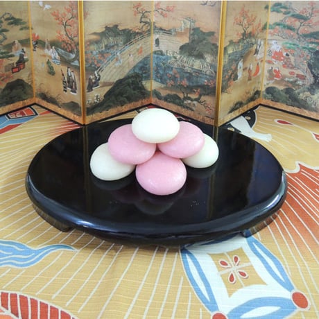 [一升餅] 紅白丸餅 担ぎ初めセット 1.8kg (30g×60個入) 国内産水稲もち米100%使用 [富貴吉祥かつぎ袋]  ギフト専用シリーズ