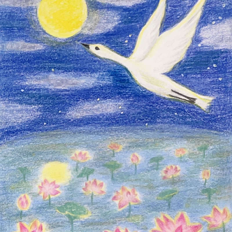 A4サイズ】オーダーメイド原画｜祈りのアート〈色鉛筆画・フレーム付き