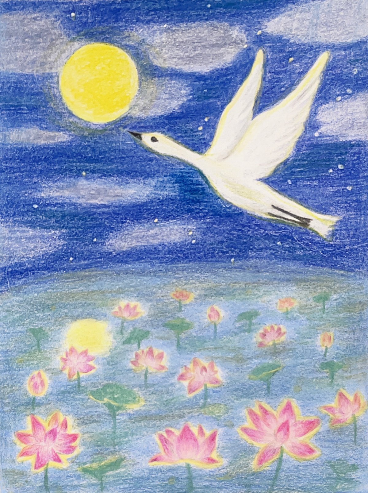 A4サイズ】オーダーメイド原画｜祈りのアート〈色鉛筆画・フレーム付き