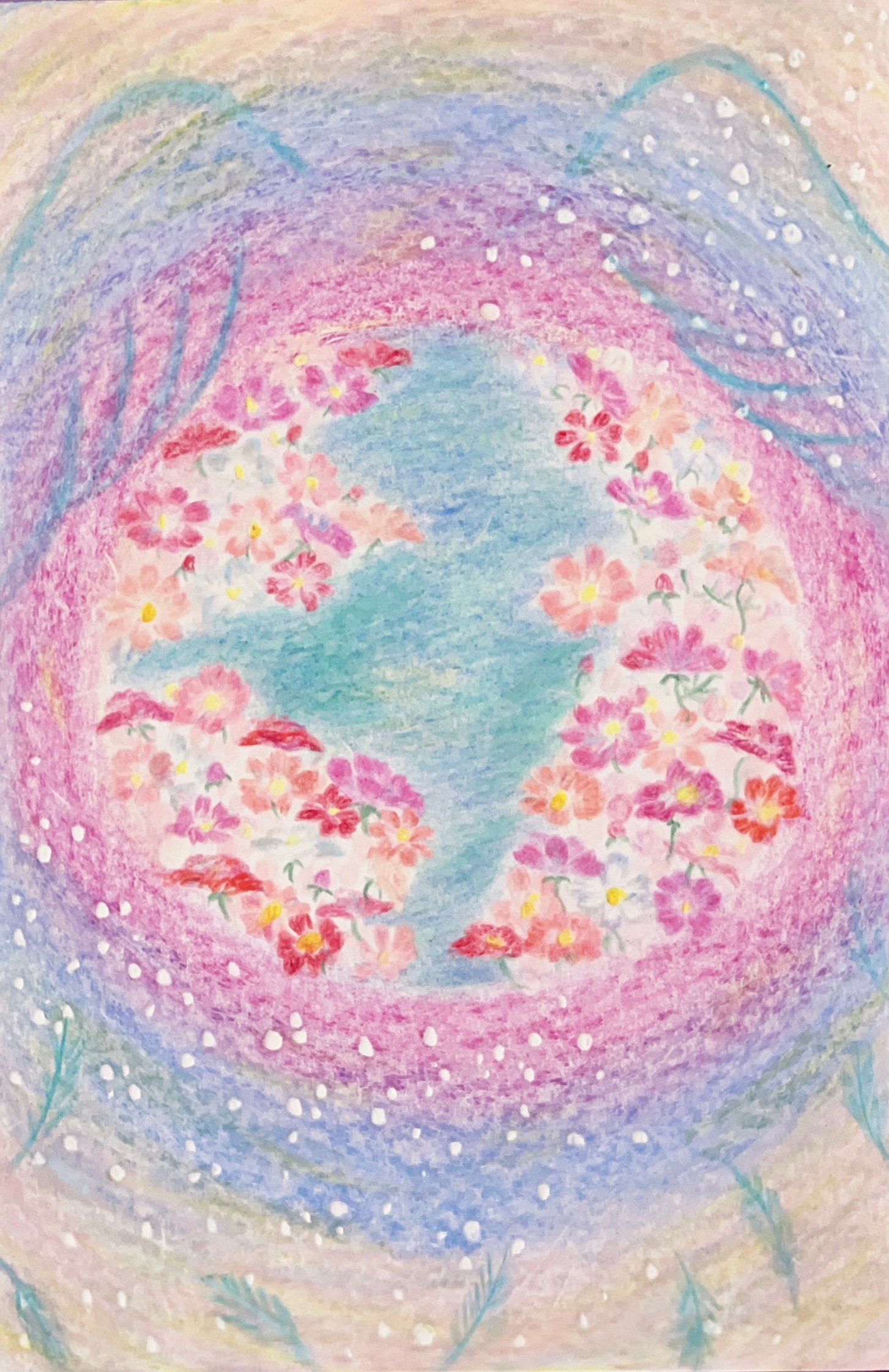 A4サイズ】オーダーメイド原画｜祈りのアート〈色鉛筆画・フレーム付き