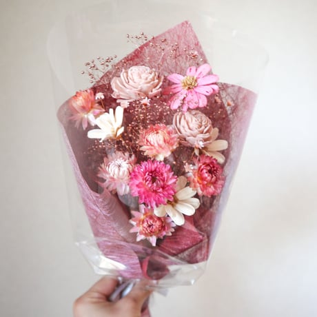 Bouquet de fleurs séchées 【Rose】/ ドライフラワーブーケ【ピンク】#41