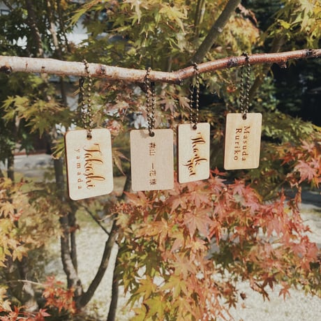 Woody tag 「木の席札」