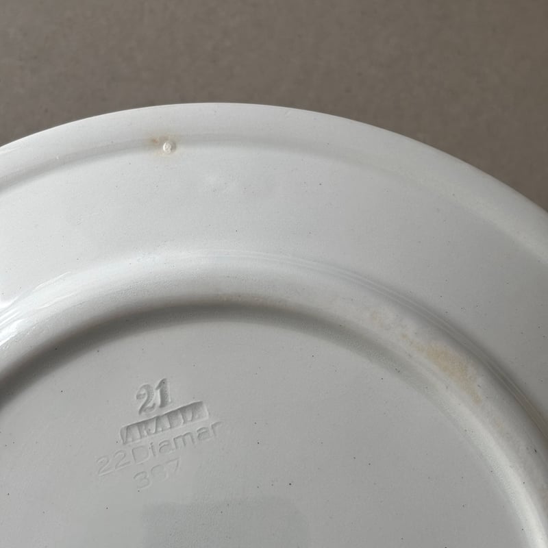 arabia blue line plate tuotanto logo | retro nu