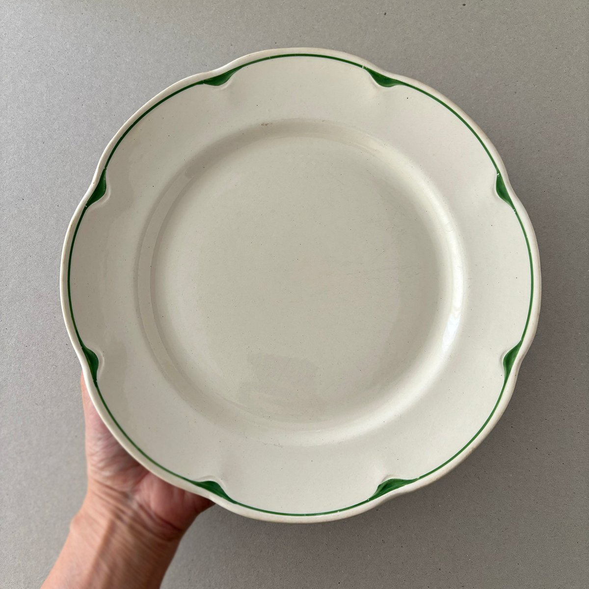 old arabia pekka plate 24cm green | retro number
