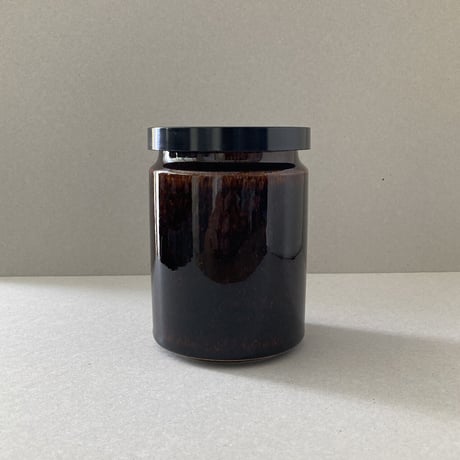 arabia jar pot with lid  brown