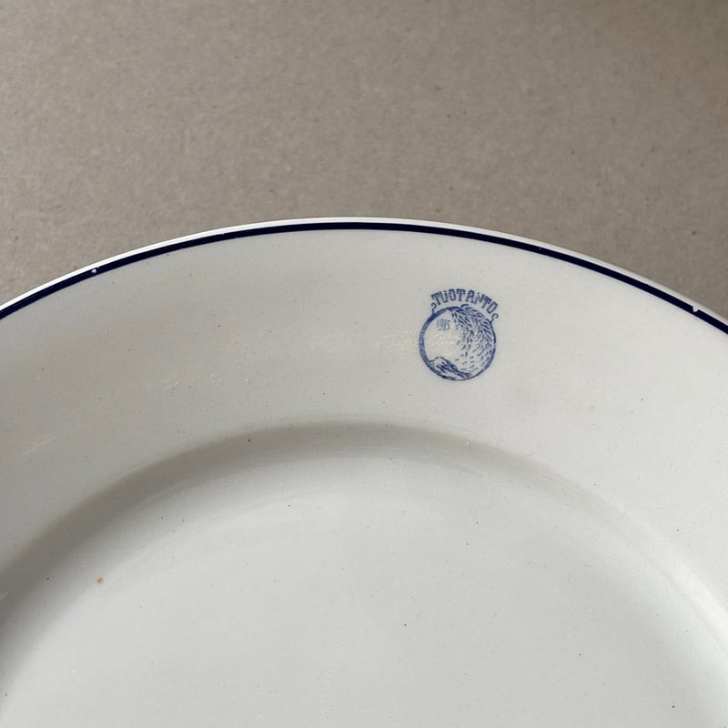 arabia blue line plate tuotanto logo | retro nu