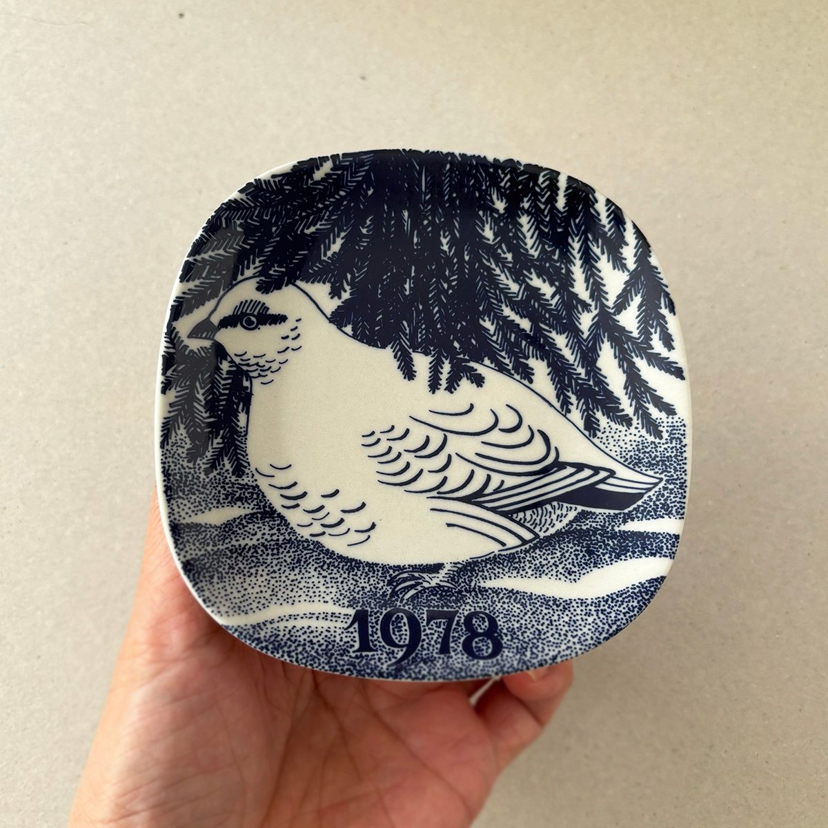 arabia bird christmas annual plate 1978 G.O.G