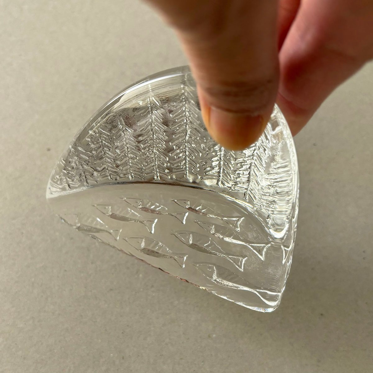 iittala AHTI glass obje / paper weight | retro