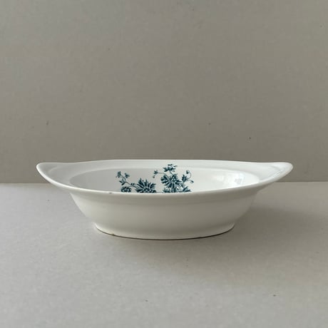 arabia axel oval bowl blue flower 24cm