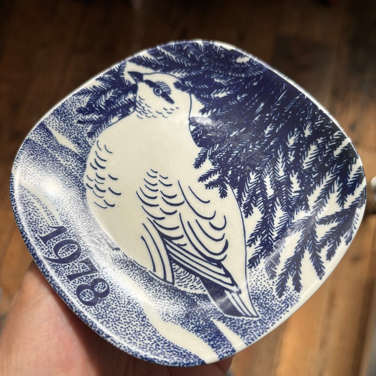 arabia bird christmas annual plate 1978 G.O.G