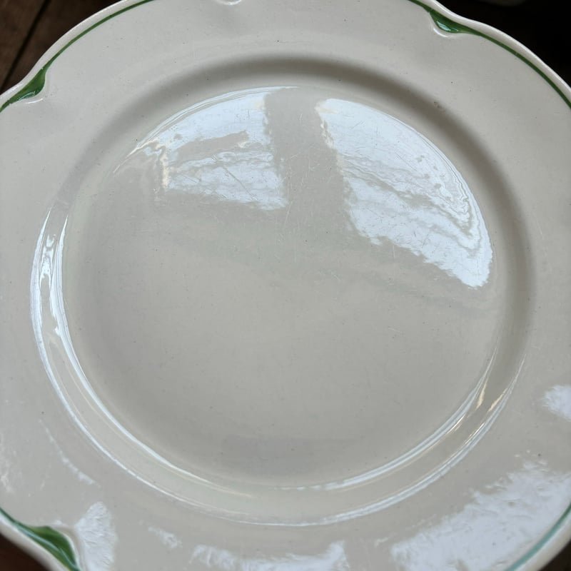 old arabia pekka plate 24cm green | retro number