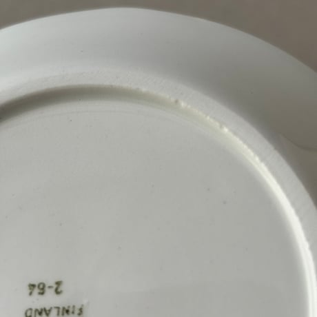 arabia mini plate 13cm white なみなみ