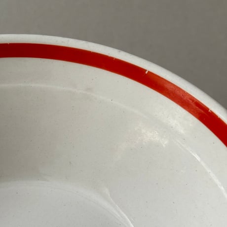 old arabia line bowl red