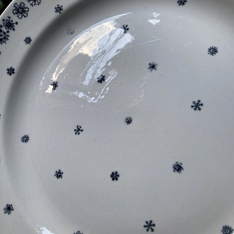 arabia snowflake plate