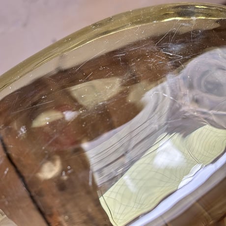 brown glass oval plate riihimaki?