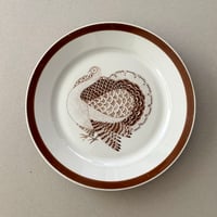 arabia bird brown line plate 26cm