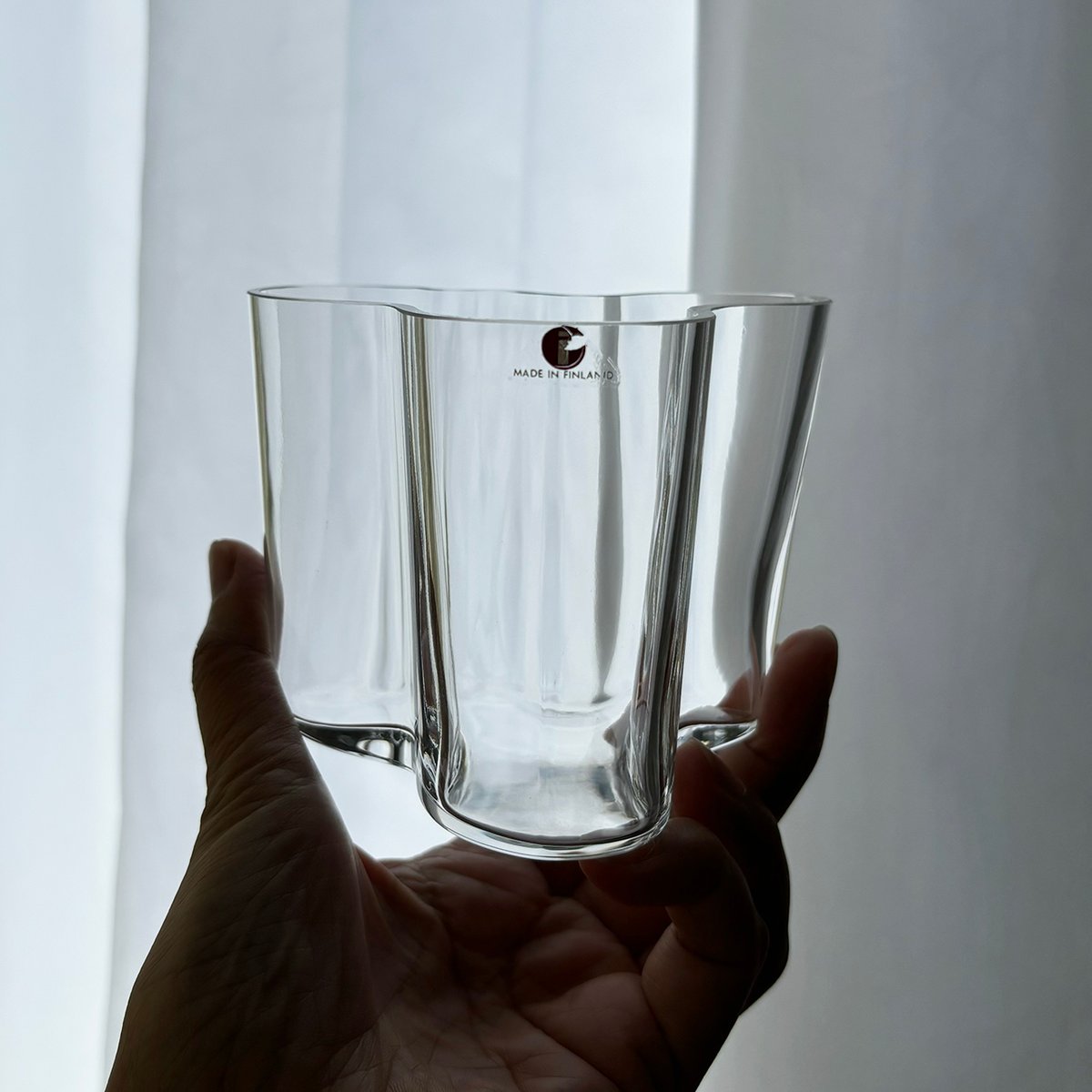 alvar aalto savoy vase clear 87mm | retro number