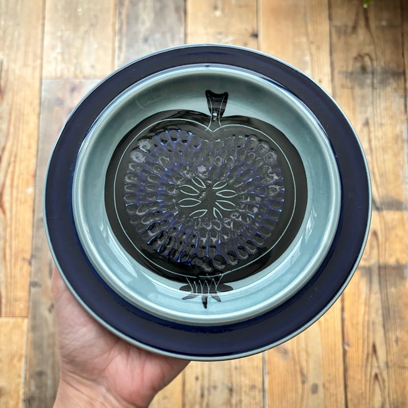 【美品】Arabia Blue FRUCTUS 33cm 大皿 アラビア ブルー フラクタス 33cm プレート vintage ARABIA FRUCTUS