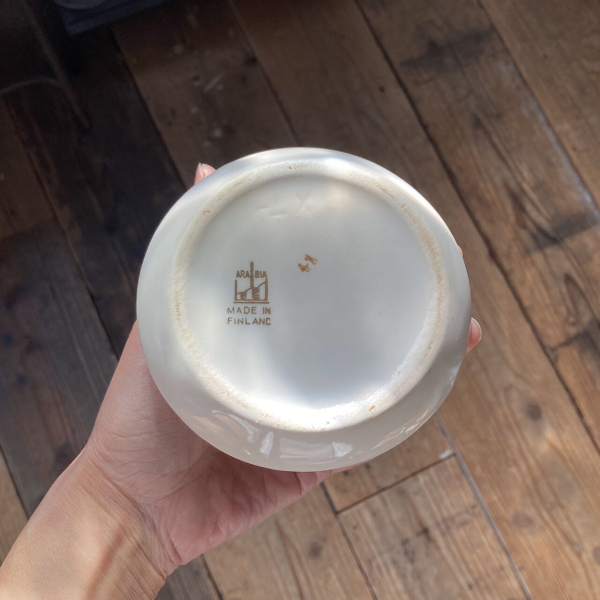 old ARABIA キャッシュトレイ 灰皿 old arabia ashtray white | retro number