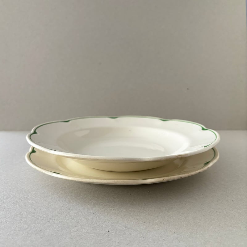 old arabia pekka plate 24cm green | retro number