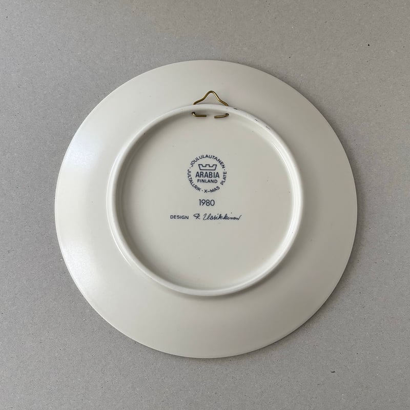 ARABIA社　　大プレート arabia christmas year plate 1980 | retro nu
