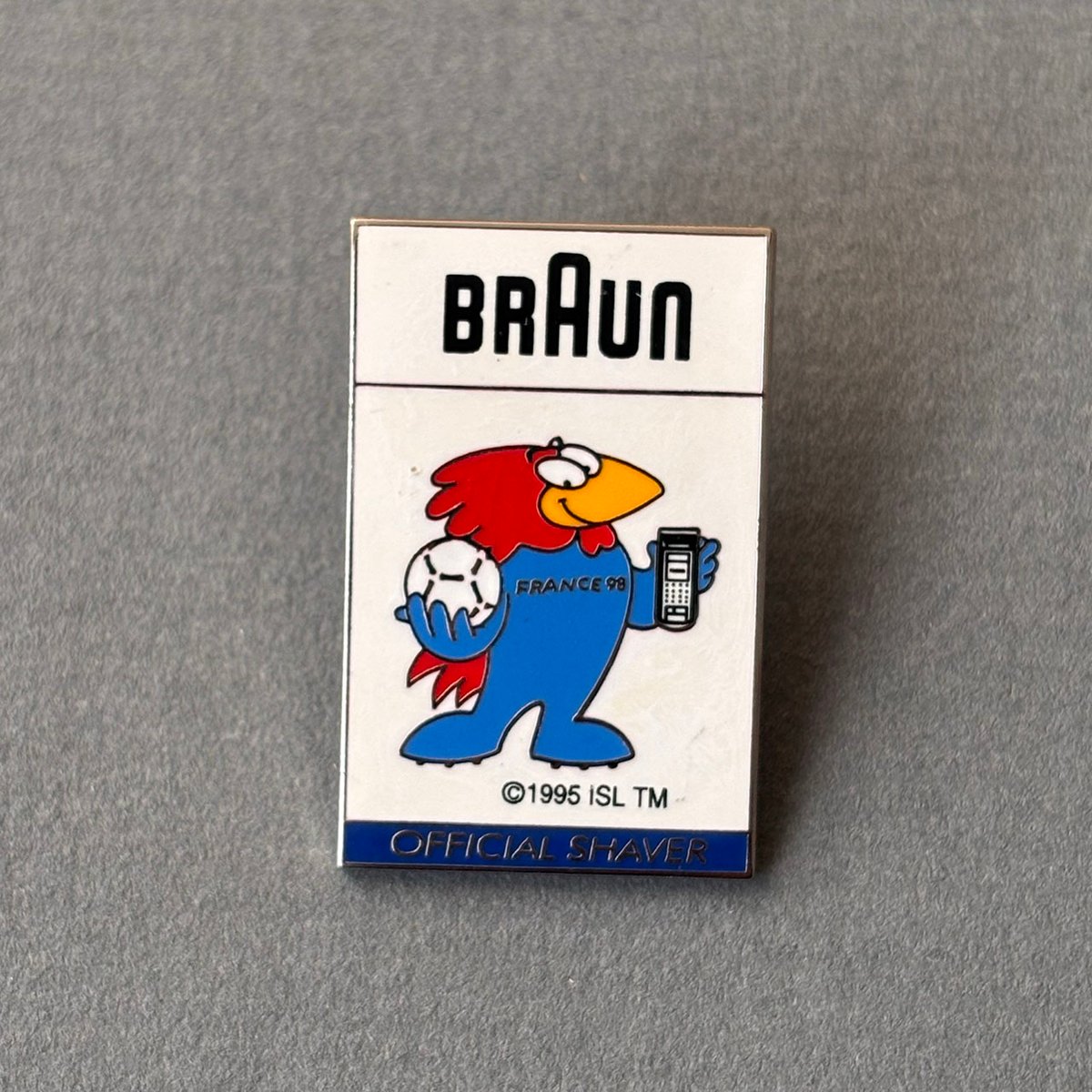 1998 FIFA W杯 × BRAUN pin | retro number