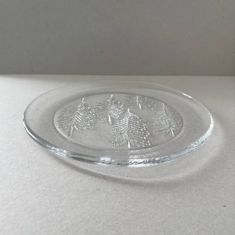 iittala kuusi  glass plate 1989