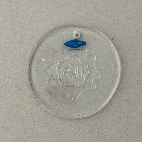 Nuutajarvi glass ornament flower ?