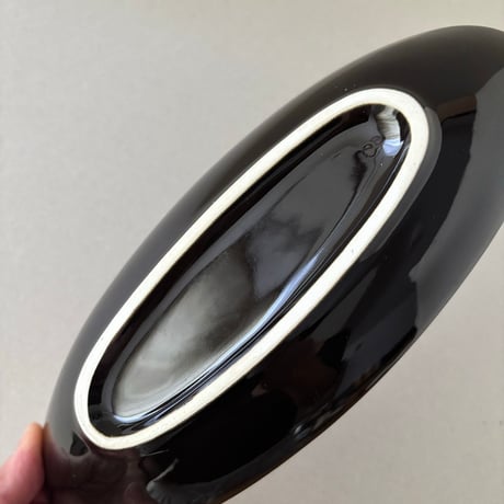 arabia black oval plate